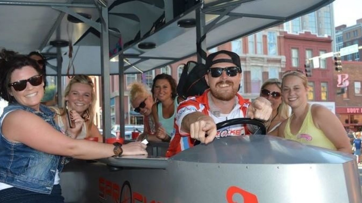 downtown party bike ride