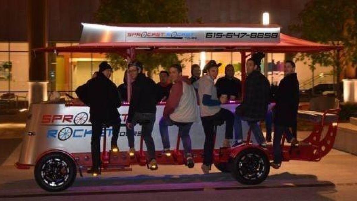 downtown party bike ride